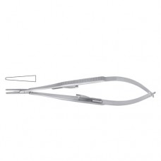 Castroviejo Micro Needle Holder Straight - Standard - With Lock Stainless Steel, 14 cm - 5 1/2"